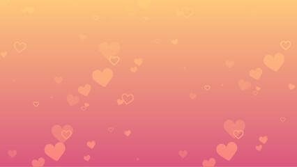 light pink-yellow gradient hearts background