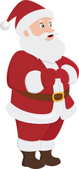 cartoon santa claus character illustration design for decorate christmas new year festival