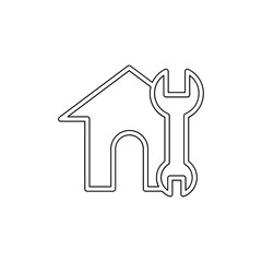 Home improvement icon in line style