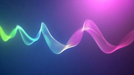 Vibrant Blue and Purple Fractal Wave Design Vector Illustration for Smooth Motion Backgrounds and Wallpaper Patterns