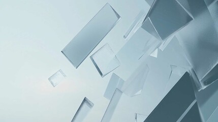 Fototapeta premium Futuristic 3D Geometric Pattern Design for Business Wallpaper and Technology Illustration