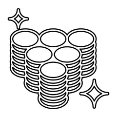 Wealth icon in line style