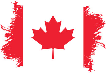 Vector illustration of grunge Canada flag