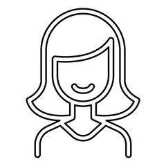 Obraz premium Female student icon in line style