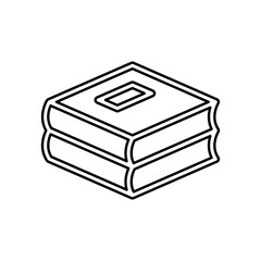 Book icon in line style