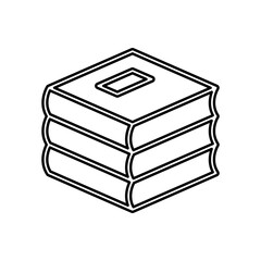 Book icon in line style