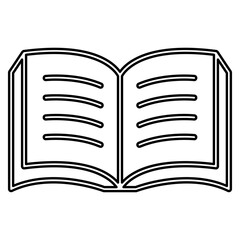 Book icon in line style