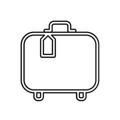 Luggage icon in line style