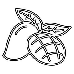 Mango icon in line style
