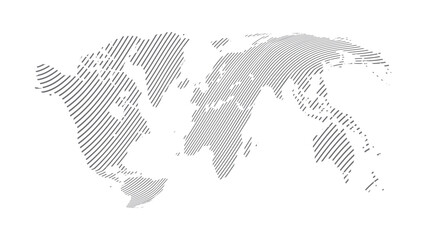 Obraz premium World map halftone. Made for world news and articles. Grey circles on white background.