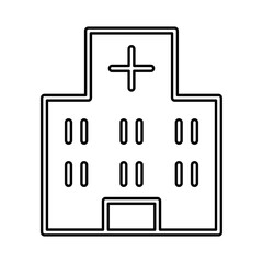 Hospital icon in line style