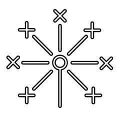 Obraz premium Firework icon in line style