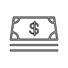 Money icon in line style