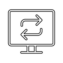 Data Transfer icon in line style