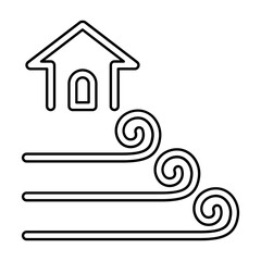 Storm icon in line style