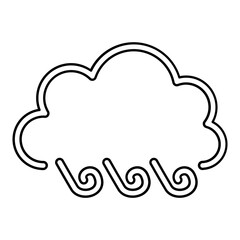 Fototapeta premium Storm icon in line style