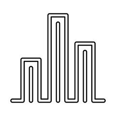 Bar chart icon in line style