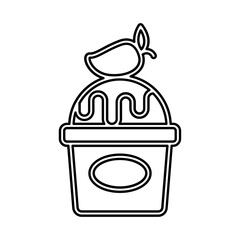 Ice cream icon in line style