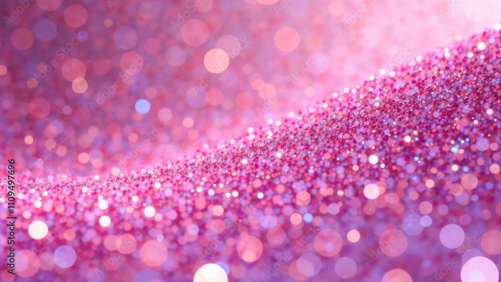 Aufkleber glittering pink bokeh abstract with sparkling lights and soft textures