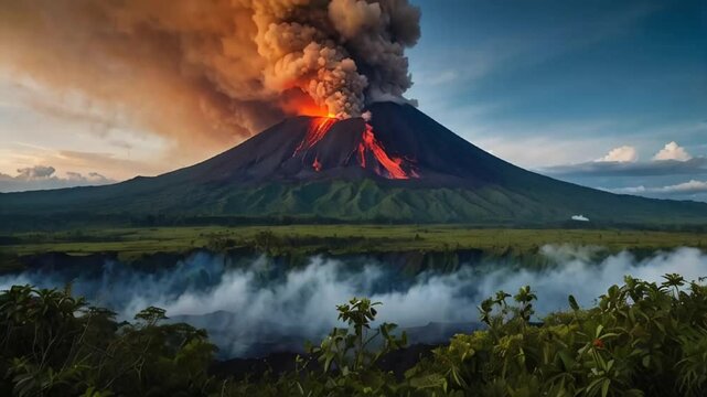 The stunning Virunga volcano in Congo

