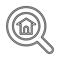 Real estate icon in line style