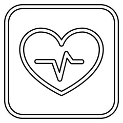 Heart rate monitor icon in line style