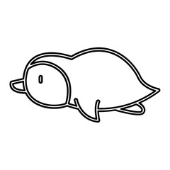 Penguin icon in line style