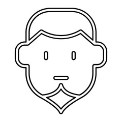 Beard icon in line style