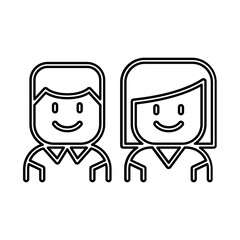 Toilet sign icon in line style