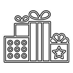 Gifts icon in line style