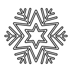 Snowflakes icon in line style