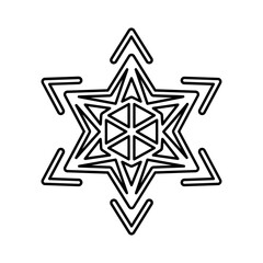 Snowflakes icon in line style