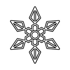 Snowflakes icon in line style