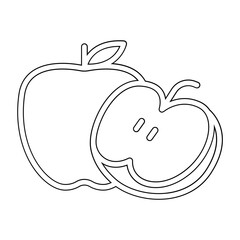 Apple icon in line style
