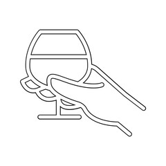 Obraz premium Whiskey icon in line style