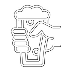 Beer icon in line style