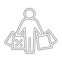 Shopping icon in line style