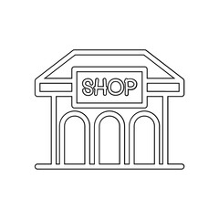 Shop icon in line style