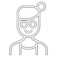 Woman icon in line style