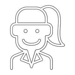 Woman icon in line style