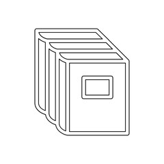 Book icon in line style