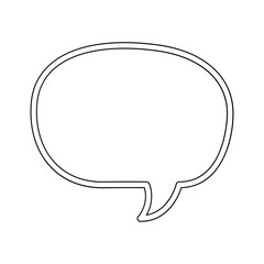 Talk balloon icon in line style