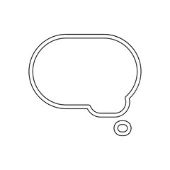 Talk balloon icon in line style