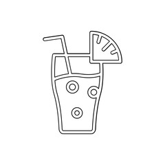 Pineapple juice icon in line style