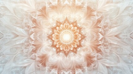 Intricate Pastel Mandala, a soothing and detailed pattern in gentle hues, ideal for promoting mindfulness, relaxation, and serene environments in wellness spaces.