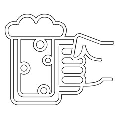 Beer icon in line style