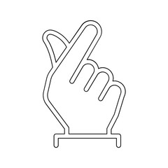 Mini heart finger icon in line style