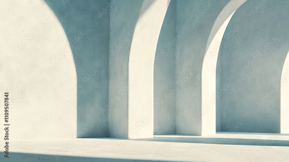 Poster a monochrome image of an architectural masterpiece featuring arched structures, a clock prominently 
