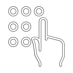 Password icon in line style