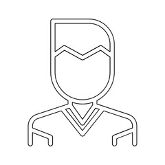 Baseball player icon in line style